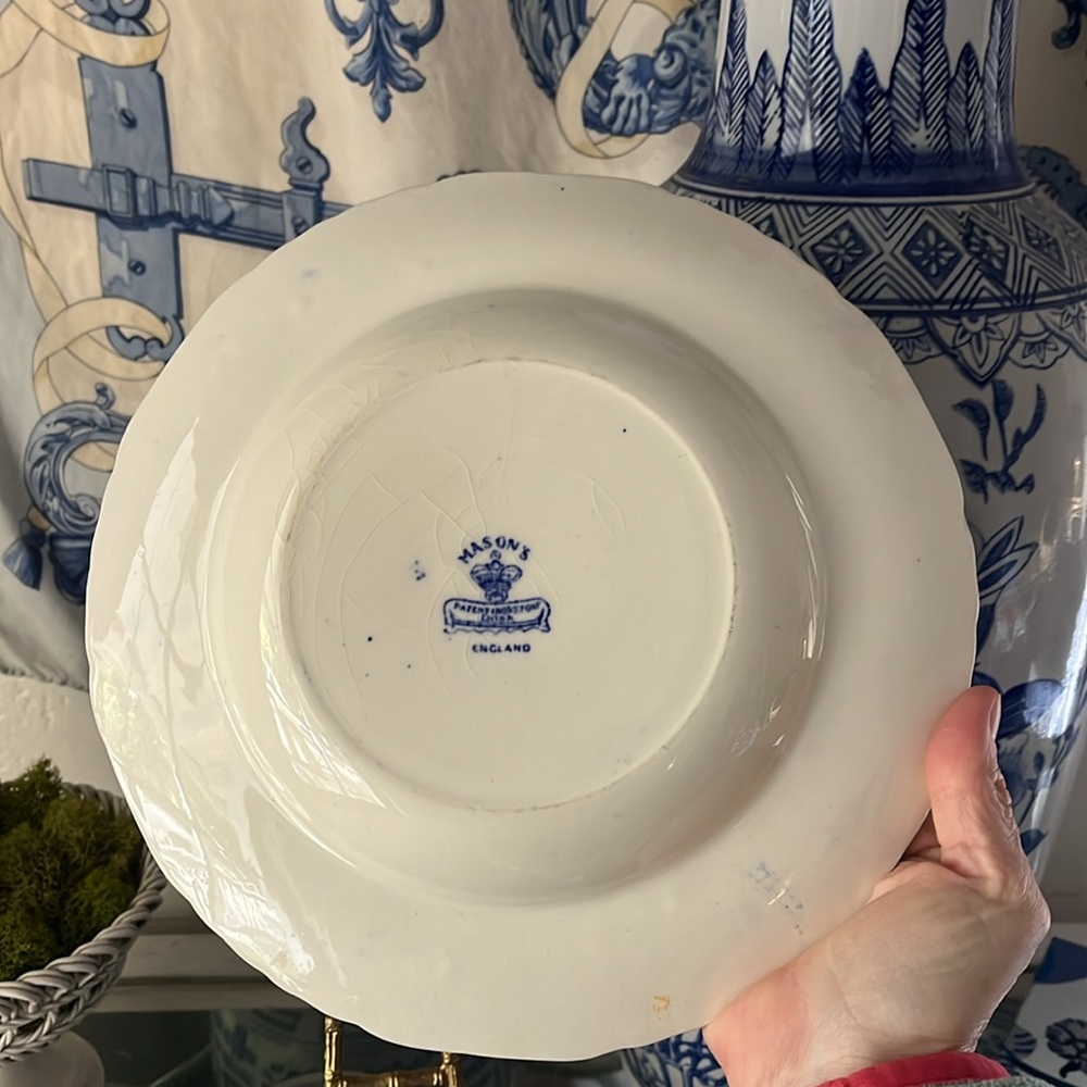 •ANTIQUE MASON’S ENGLAND FLOW BLUE• - Picture 5 of 13